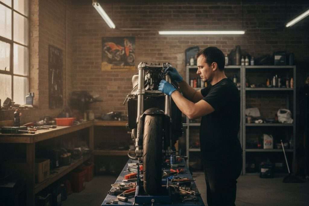 Fourche inversée moto : définition, avantages et fonctionnement