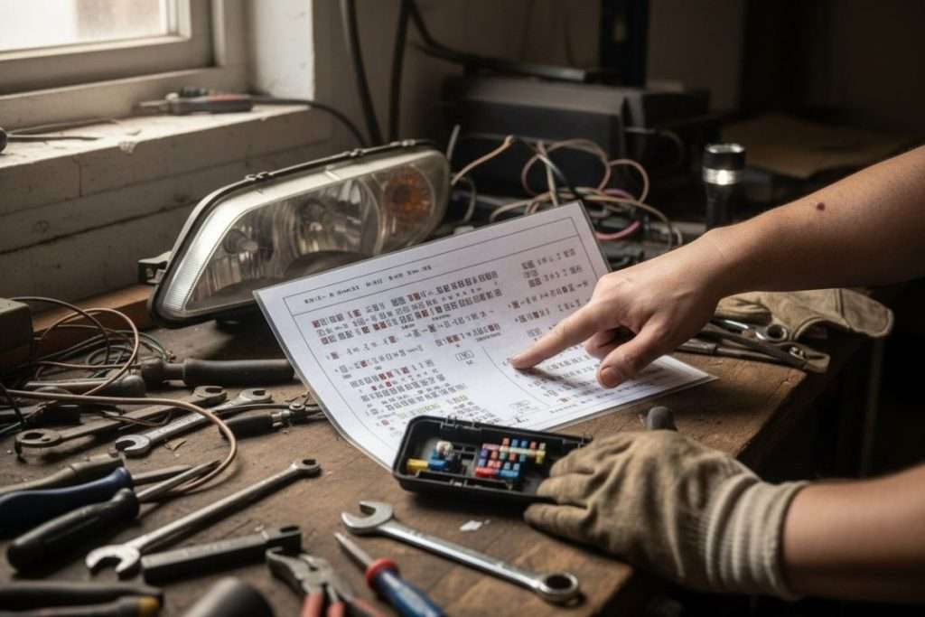 Citroën Berlingo : schéma boite à fusibles du Berlingo
